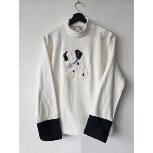 Disney Store Dalmatian Sweater Womens Small 101 Dalmatians Dog Fleece Pullover T